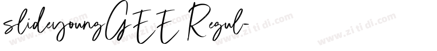 slideyoungGEE Regul字体转换 slideyoungGEE Regul字体转换